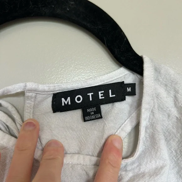 Motel Rocks White Backless Halter Sundress - Picture 5 of 6